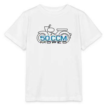 50ccm Moped Star Emblem v.2 - Stanley/Stella Kinder T-Shirt MINI CREATOR  - Weiß - Vorne - Maike (125cm)