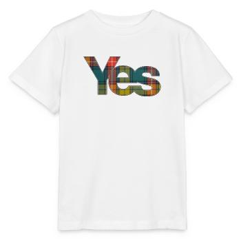 OUI Buchanan Tartan - T-shirt bio MINI CREATOR Stanley/Stella Enfant - blanc - Devant - Maike (125cm)