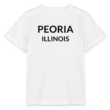 Peoria Illinois USA - Stanley/Stella Kinder T-Shirt MINI CREATOR  - Weiß - Vorne - Maike (125cm)