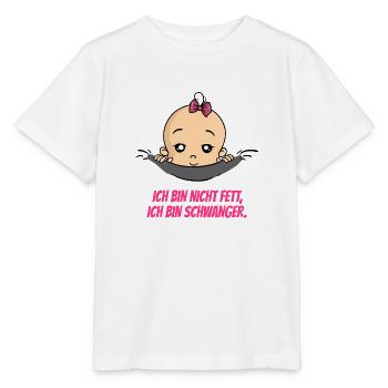 Ich Bin Nicht Fett Schwangerschaft Baby - Stanley/Stella Kinder T-Shirt MINI CREATOR  - Weiß - Vorne - Maike (125cm)