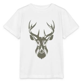 Cool Stag Illustration - Stanley/Stella MINI CREATOR Kids’ T-Shirt - white - Front - Maike (125cm)
