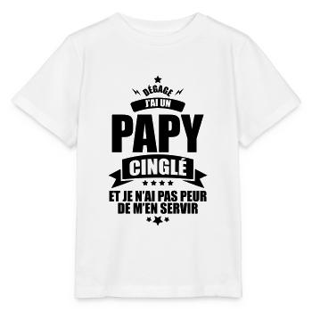 dégage j'ai un papy cinglé - T-shirt bio MINI CREATOR Stanley/Stella Enfant - blanc - Devant - Maike (125cm)