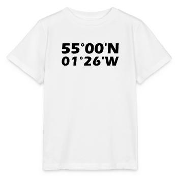 South Shields Koordinaten - Stanley/Stella Kinder T-Shirt MINI CREATOR  - Weiß - Vorne - Maike (125cm)