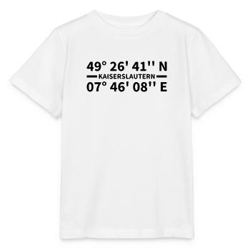 Kaiserslautern Koordinaten - Stanley/Stella Kinder T-Shirt MINI CREATOR  - Weiß - Vorne - Maike (125cm)