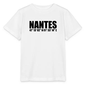 Nantes Koordinaten - Stanley/Stella Kinder T-Shirt MINI CREATOR  - Weiß - Vorne - Maike (125cm)