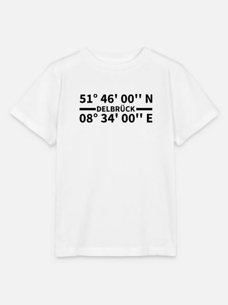 Delbrück Koordinaten - Stanley/Stella Kinder T-Shirt MINI CREATOR - Weiß