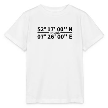Rheine Koordinaten - Stanley/Stella Kinder T-Shirt MINI CREATOR  - Weiß - Vorne - Maike (125cm)