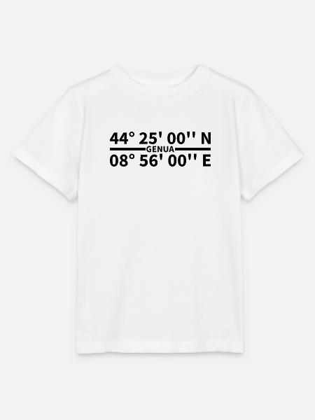 Genua Koordinaten - Stanley/Stella Kinder T-Shirt MINI CREATOR - Weiß