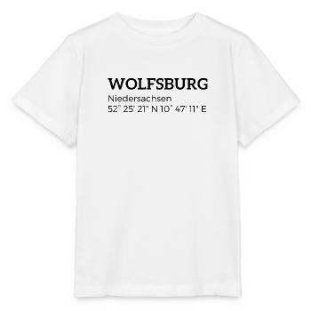 Wolfsburg Lower Saxony coordinates - Stanley/Stella MINI CREATOR Kids’ T-Shirt - white - Front - Maike (125cm)