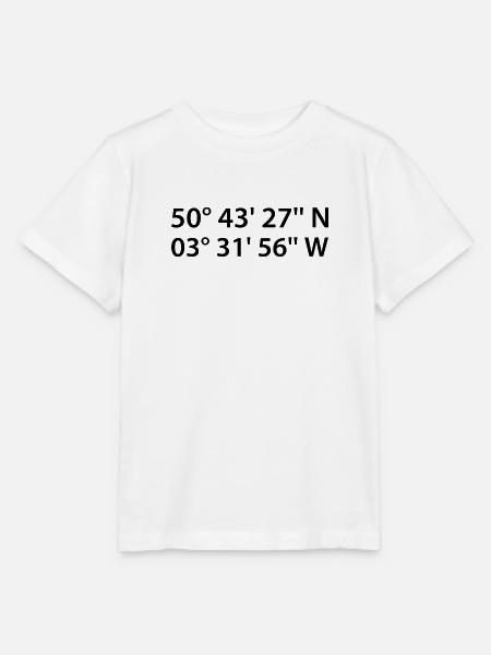 Exeter Koordinaten - Stanley/Stella Kinder T-Shirt MINI CREATOR - Weiß