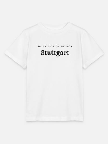 Stuttgart Koordinaten - Stanley/Stella Kinder T-Shirt MINI CREATOR - Weiß