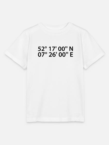 Rheine Koordinaten - Stanley/Stella Kinder T-Shirt MINI CREATOR - Weiß