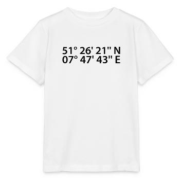 Coordonnées de Menden (Sauerland) - T-shirt bio MINI CREATOR Stanley/Stella Enfant - blanc - Devant - Maike (125cm)