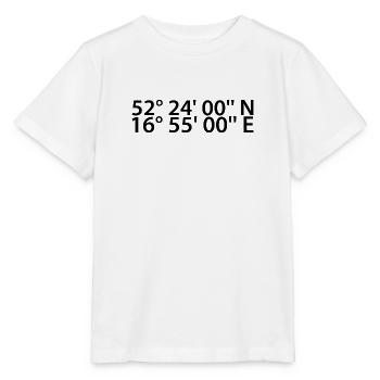 Posen Koordinaten - Stanley/Stella Kinder T-Shirt MINI CREATOR  - Weiß - Vorne - Maike (125cm)