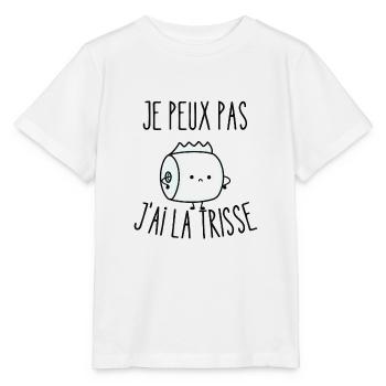 je peux pas j'ai la trisse - T-shirt bio MINI CREATOR Stanley/Stella Enfant - blanc - Devant - Maike (125cm)