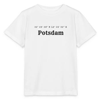 Potsdam coordinates - Stanley/Stella MINI CREATOR Kids’ T-Shirt - white - Front - Maike (125cm)