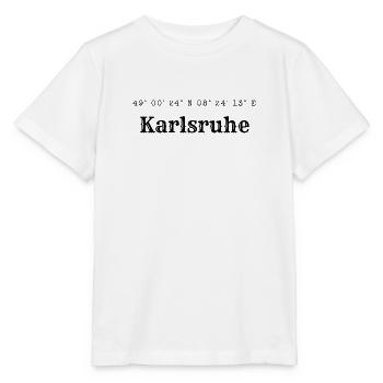Coordonnées de Karlsruhe - T-shirt bio MINI CREATOR Stanley/Stella Enfant - blanc - Devant - Maike (125cm)