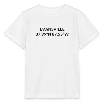 Evansville Indiana USA Koordinaten - Stanley/Stella Kinder T-Shirt MINI CREATOR  - Weiß - Vorne - Maike (125cm)