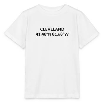 Cleveland Ohio USA Koordinaten - Stanley/Stella Kinder T-Shirt MINI CREATOR  - Weiß - Vorne - Maike (125cm)