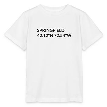 Springfield Massachusetts USA Koordinaten - Stanley/Stella Kinder T-Shirt MINI CREATOR  - Weiß - Vorne - Maike (125cm)