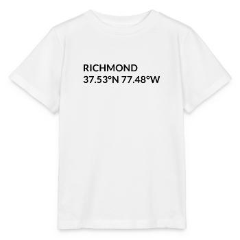 Coordonnées Richmond, Virginie, États-Unis - T-shirt bio MINI CREATOR Stanley/Stella Enfant - blanc - Devant - Maike (125cm)