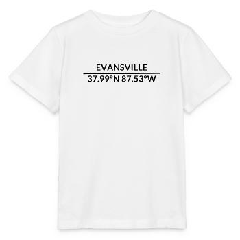 Evansville Indiana USA Koordinaten - Stanley/Stella Kinder T-Shirt MINI CREATOR  - Weiß - Vorne - Maike (125cm)