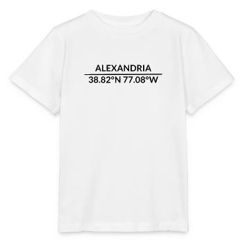 Alexandria, Virginia, United States Coordinates - Stanley/Stella MINI CREATOR Kids’ T-Shirt - white - Front - Maike (125cm)