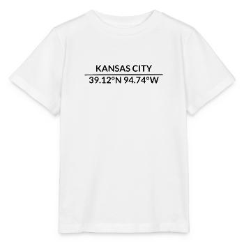 Coordonnées de Kansas City, Kansas, États-Unis - T-shirt bio MINI CREATOR Stanley/Stella Enfant - blanc - Devant - Maike (125cm)