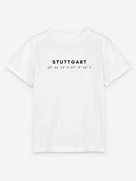 Stuttgart Koordinaten - Stanley/Stella Kinder T-Shirt MINI CREATOR - Weiß