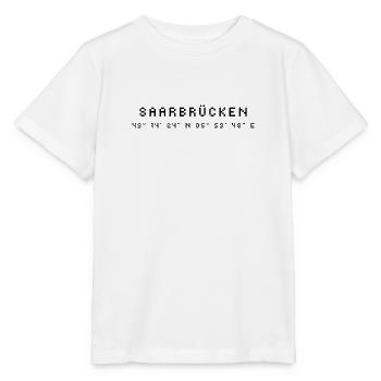 Les coordonnées de Sarrebruck - T-shirt bio MINI CREATOR Stanley/Stella Enfant - blanc - Devant - Maike (125cm)