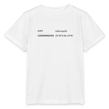 Indianapolis Indiana USA Koordinaten - Stanley/Stella Kinder T-Shirt MINI CREATOR  - Weiß - Vorne - Maike (125cm)