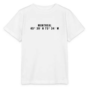 Montréal, Canada Coordonnées - T-shirt bio MINI CREATOR Stanley/Stella Enfant - blanc - Devant - Maike (125cm)