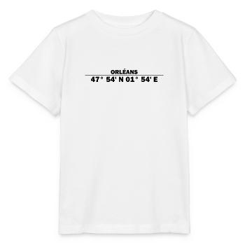 Coordonnées d’Orléans - T-shirt bio MINI CREATOR Stanley/Stella Enfant - blanc - Devant - Maike (125cm)