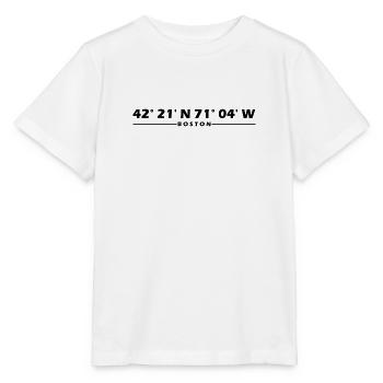 Boston Koordinaten - Stanley/Stella Kinder T-Shirt MINI CREATOR  - Weiß - Vorne - Maike (125cm)
