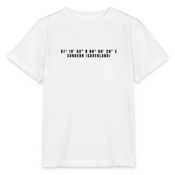 Sundern (Sauerland) Nordrhein-Westfalen Koordinate - Stanley/Stella Kinder T-Shirt MINI CREATOR  - Weiß - Vorne - Maike (125cm)