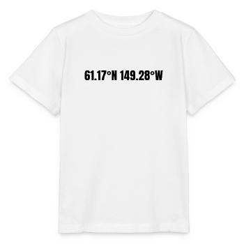 Anchorage Alaska USA Koordinaten - Stanley/Stella Kinder T-Shirt MINI CREATOR  - Weiß - Vorne - Maike (125cm)