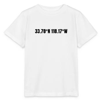 Coordonnées Long Beach, Californie, États-Unis - T-shirt bio MINI CREATOR Stanley/Stella Enfant - blanc - Devant - Maike (125cm)