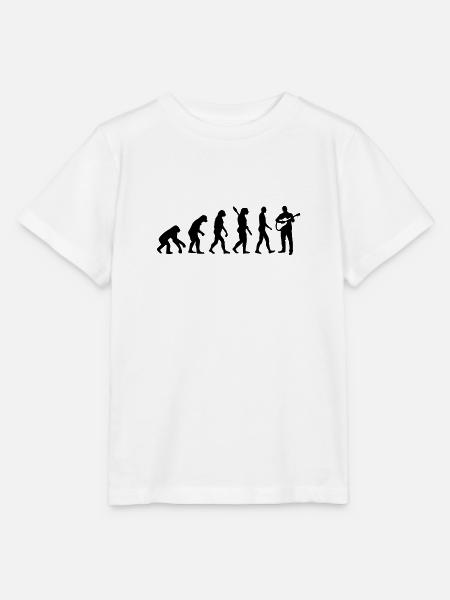 Evolutie Gitaar - Stanley/Stella T-shirt MINI CREATOR til børn - hvid