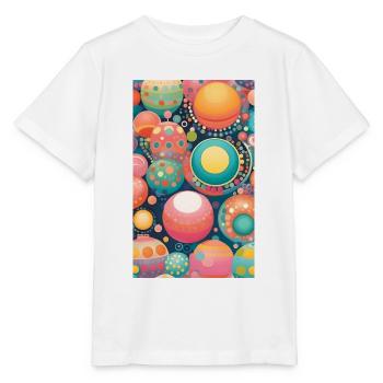 Gentle circle geometry - Stanley/Stella MINI CREATOR Kids’ T-Shirt - white - Front - Maike (125cm)