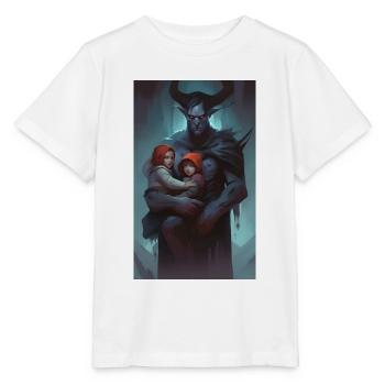 Gardien enfant monstre sombre - T-shirt bio MINI CREATOR Stanley/Stella Enfant - blanc - Devant - Maike (125cm)