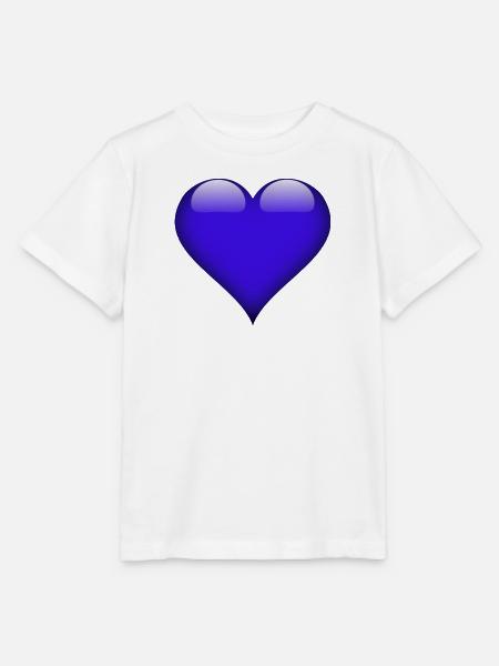 Glänzendes Blauherz - Stanley/Stella Kinder T-Shirt MINI CREATOR  - Weiß