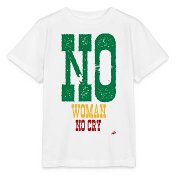 NO WOMAN NO CRY - T-shirt bio MINI CREATOR Stanley/Stella Enfant - blanc - Devant - Maike (125cm)