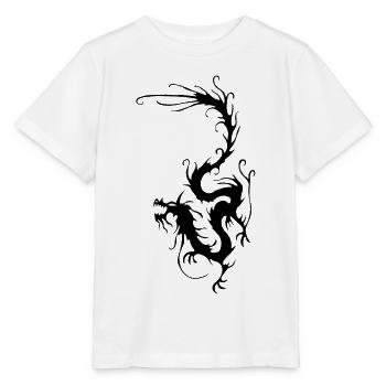 Dragon de fumée noire - T-shirt bio MINI CREATOR Stanley/Stella Enfant - blanc - Devant - Maike (125cm)