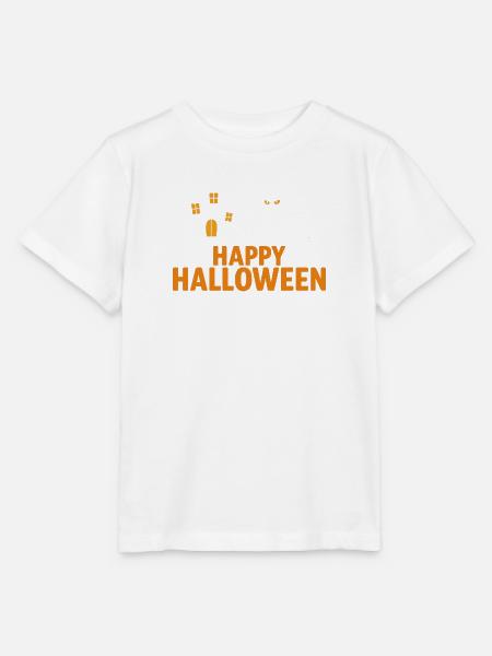 Halloween Katze und Spukhaus Design - Stanley/Stella Kinder T-Shirt MINI CREATOR  - Weiß