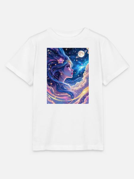 Girl in Galaxie - Stanley/Stella Kinder T-Shirt MINI CREATOR  - Weiß