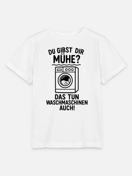 waschmaschinen mühe geben arbeit - Stanley/Stella Kinder T-Shirt MINI CREATOR - Weiß