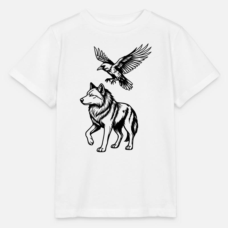 loup & corbeau - T-shirt bio MINI CREATOR Stanley/Stella Enfant - blanc