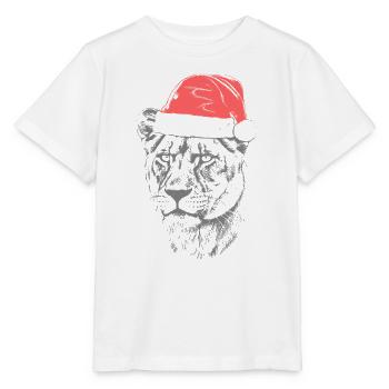 Löwin Weihnachtsmütze - Stanley/Stella Kinder T-Shirt MINI CREATOR  - Weiß - Vorne - Maike (125cm)