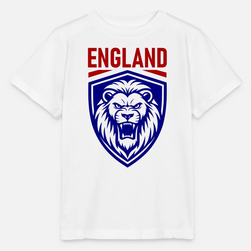 Conception du Bouclier du Lion d’Angleterre - T-shirt bio MINI CREATOR Stanley/Stella Enfant - blanc