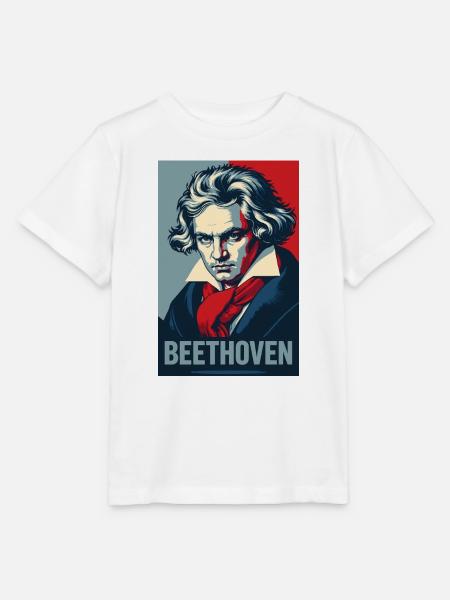 Beethoven Pop-Art-Porträt - Stanley/Stella Kinder T-Shirt MINI CREATOR - Weiß